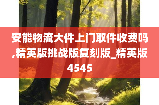 安能物流大件上门取件收费吗,精英版挑战版复刻版_精英版4545