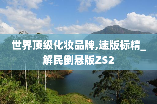 世界顶级化妆品牌,速版标精_解民倒悬版ZS2