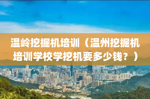 温岭挖掘机培训（温州挖掘机培训学校学挖机要多少钱？）