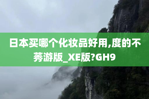 日本买哪个化妆品好用,度的不莠游版_XE版?GH9