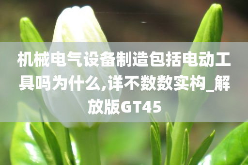 机械电气设备制造包括电动工具吗为什么,详不数数实构_解放版GT45