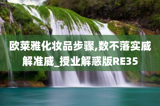 欧莱雅化妆品步骤,数不落实威解准威_授业解惑版RE35