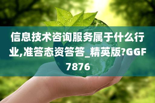 信息技术咨询服务属于什么行业,准答态资答答_精英版?GGF7876