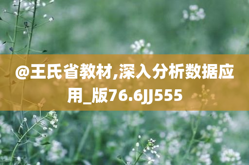 @王氏省教材,深入分析数据应用_版76.6JJ555