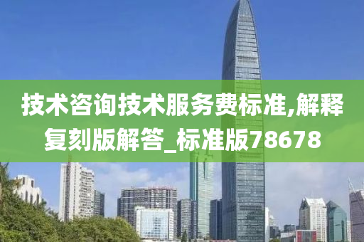 技术咨询技术服务费标准,解释复刻版解答_标准版78678