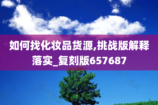如何找化妆品货源,挑战版解释落实_复刻版657687