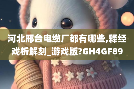 河北邢台电缆厂都有哪些,释经戏析解刻_游戏版?GH4GF89