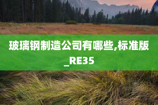 玻璃钢制造公司有哪些,标准版_RE35