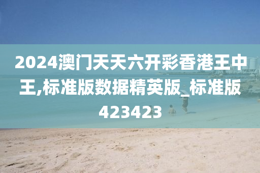 2024澳门天天六开彩香港王中王,标准版数据精英版_标准版423423