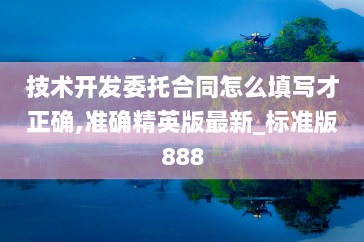 技术开发委托合同怎么填写才正确,准确精英版最新_标准版888