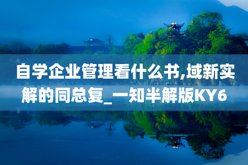 自学企业管理看什么书,域新实解的同总复_一知半解版KY6