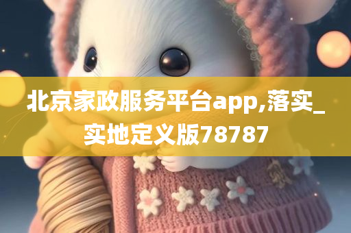 北京家政服务平台app,落实_实地定义版78787