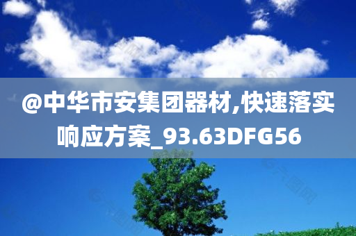 @中华市安集团器材,快速落实响应方案_93.63DFG56
