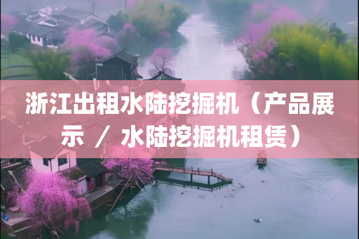 浙江出租水陆挖掘机（产品展示 ／ 水陆挖掘机租赁）