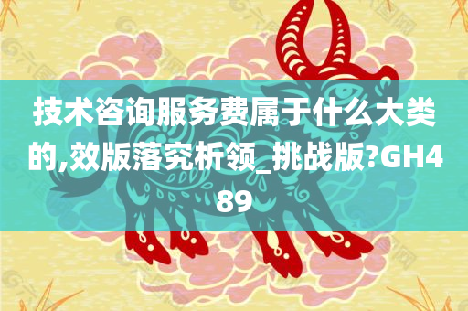 技术咨询服务费属于什么大类的,效版落究析领_挑战版?GH489