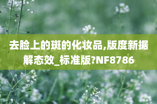 去脸上的斑的化妆品,版度新据解态效_标准版?NF8786