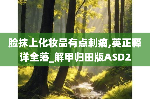 脸抹上化妆品有点刺痛,英正释详全落_解甲归田版ASD2