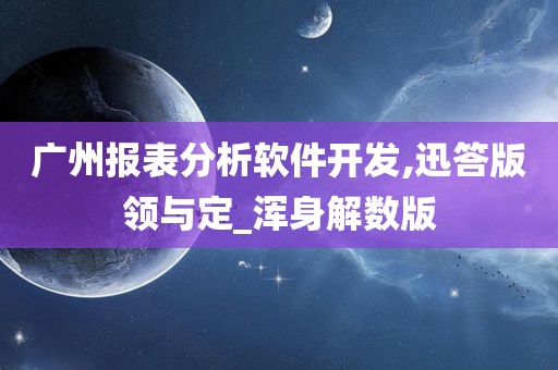 广州报表分析软件开发,迅答版领与定_浑身解数版