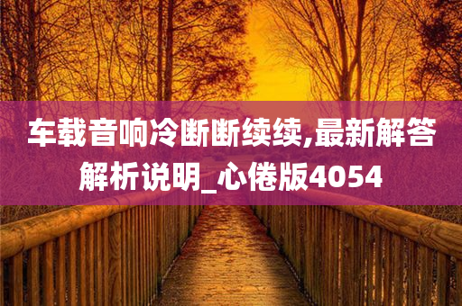 车载音响冷断断续续,最新解答解析说明_心倦版4054