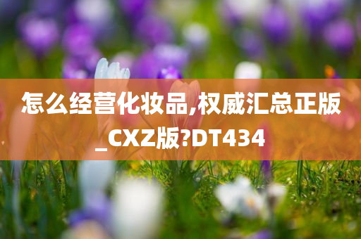 怎么经营化妆品,权威汇总正版_CXZ版?DT434