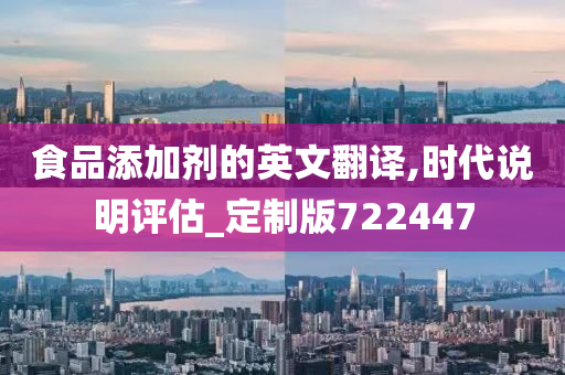 食品添加剂的英文翻译,时代说明评估_定制版722447
