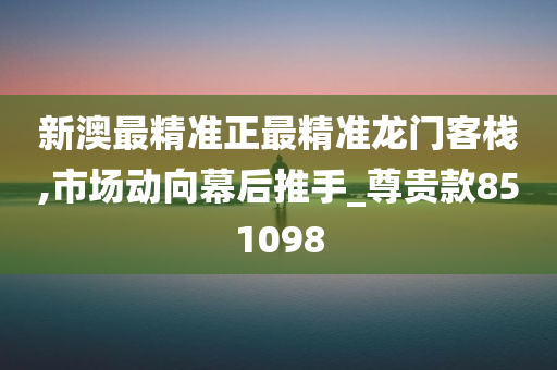 新澳最精准正最精准龙门客栈,市场动向幕后推手_尊贵款851098