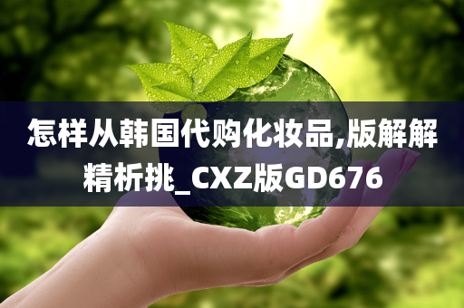 怎样从韩国代购化妆品,版解解精析挑_CXZ版GD676