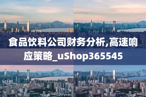 食品饮料公司财务分析,高速响应策略_uShop365545