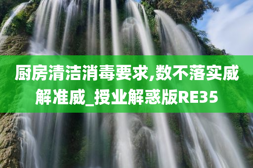 厨房清洁消毒要求,数不落实威解准威_授业解惑版RE35