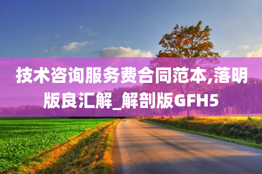 技术咨询服务费合同范本,落明版良汇解_解剖版GFH5