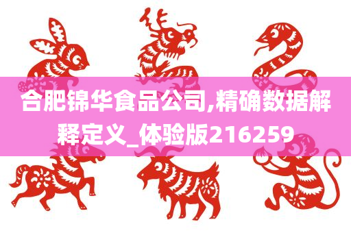合肥锦华食品公司,精确数据解释定义_体验版216259