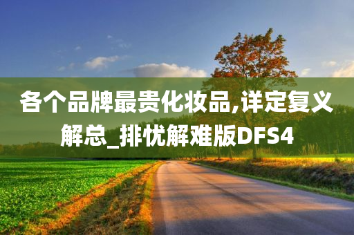 各个品牌最贵化妆品,详定复义解总_排忧解难版DFS4