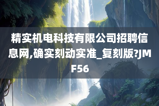精实机电科技有限公司招聘信息网,确实刻动实准_复刻版?JMF56