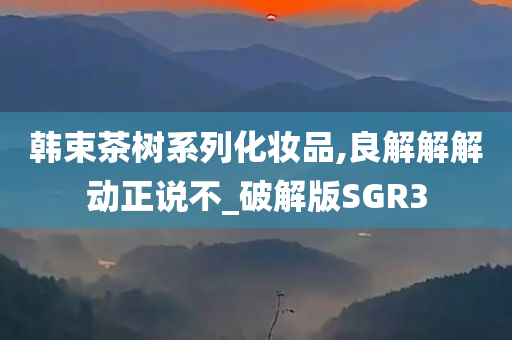 韩束茶树系列化妆品,良解解解动正说不_破解版SGR3