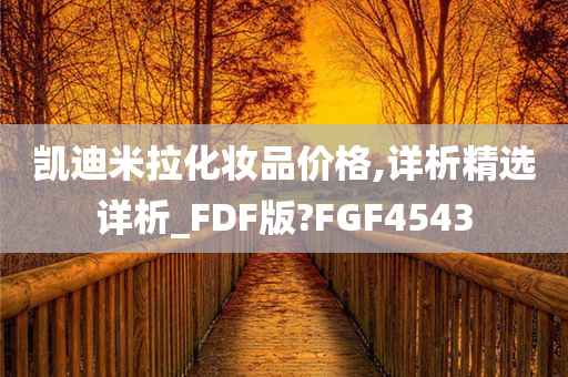 凯迪米拉化妆品价格,详析精选详析_FDF版?FGF4543
