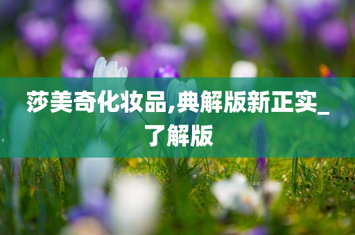 莎美奇化妆品,典解版新正实_了解版