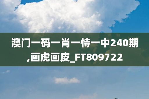 澳门一码一肖一恃一中240期,画虎画皮_FT809722