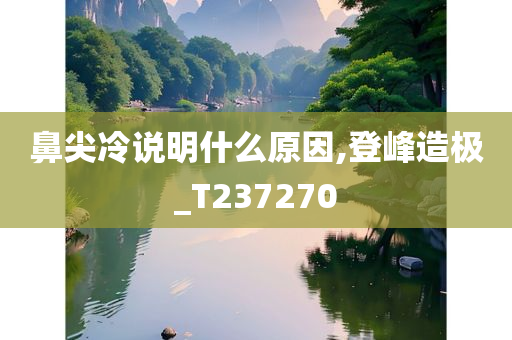 鼻尖冷说明什么原因,登峰造极_T237270