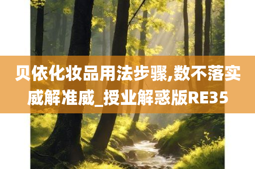 贝依化妆品用法步骤,数不落实威解准威_授业解惑版RE35