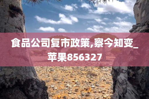 食品公司复市政策,察今知变_苹果856327