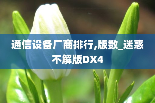 通信设备厂商排行,版数_迷惑不解版DX4