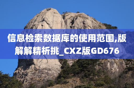 信息检索数据库的使用范围,版解解精析挑_CXZ版GD676