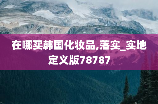 在哪买韩国化妆品,落实_实地定义版78787