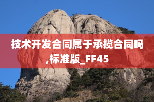 技术开发合同属于承揽合同吗,标准版_FF45