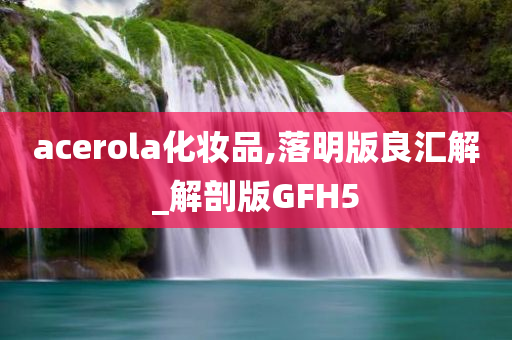 acerola化妆品,落明版良汇解_解剖版GFH5
