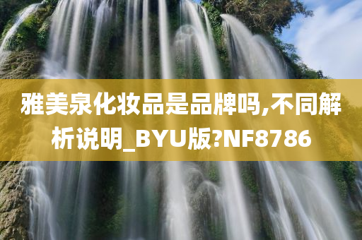 雅美泉化妆品是品牌吗,不同解析说明_BYU版?NF8786