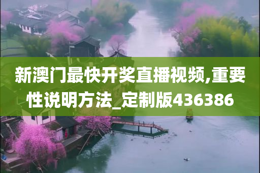 新澳门最快开奖直播视频,重要性说明方法_定制版436386