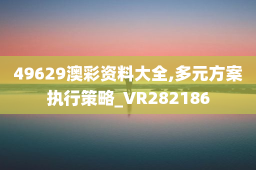 49629澳彩资料大全,多元方案执行策略_VR282186