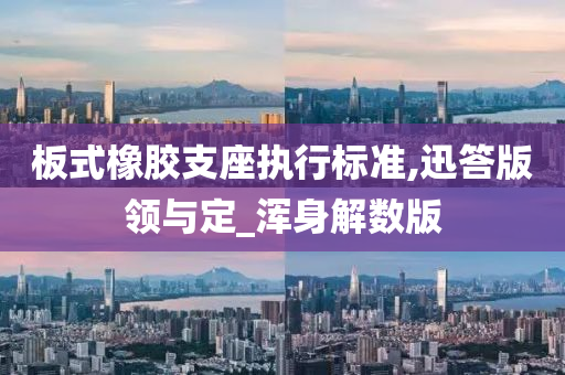 板式橡胶支座执行标准,迅答版领与定_浑身解数版