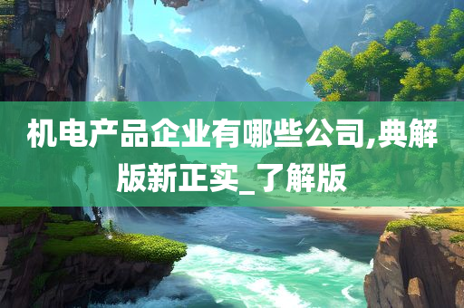 机电产品企业有哪些公司,典解版新正实_了解版